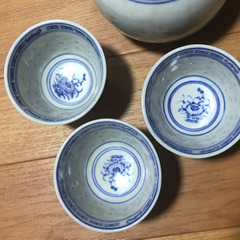 ホタル陶器　急須と湯呑みの画像