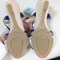 タグ付き レディースウェッジヒールサンダルの画像