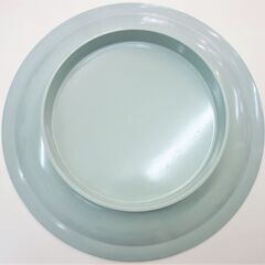 【No.2】メラミン食器 中華大皿 青緑色 直径39cmの画像