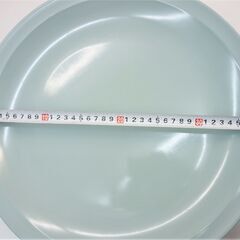 【No.2】メラミン食器 中華大皿 青緑色 直径39cmの画像