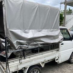 ミニキャブ幌　強引に、ハイゼットにも、つきます