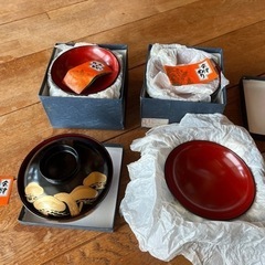 会津塗　雑煮椀　未使用４客セット【値下げ】の画像