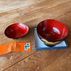 会津塗　雑煮椀　未使用４客セット【値下げ】の画像