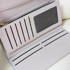 韓国風♪リーフチャーム レディース長財布 カードケース 2個セットの画像