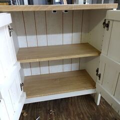 NITORI/ニトリ■キャビネット マリーナ 収納 キャビネット フレンチカントリー風 木目調 ホワイト の画像