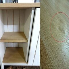 NITORI/ニトリ■キャビネット マリーナ 収納 キャビネット フレンチカントリー風 木目調 ホワイト の画像