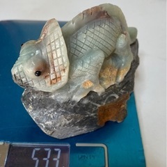 アマゾンナイトのトカゲ 天然石 パワーストーン 彫刻 激レア 希少