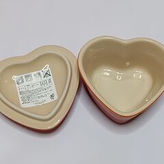 未使用品 箱付き LE CREUSET ルクルーゼ ラムカン・ダムール S オレンジ  ハート型 入れ物　■近隣配送無料 買取GO‼　栄和店 の画像