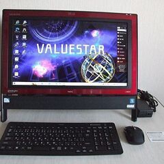 20型ワイド 液晶(1600×900ドット) 　 地デジ　NEC VALUSTAR N VN370/H　一体型パソコン　 (a289) 
