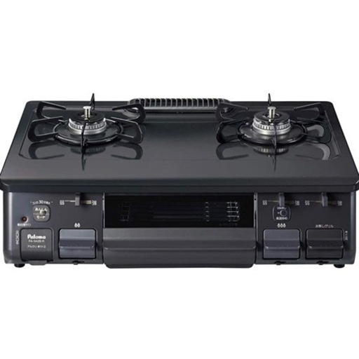 【超美品‼️】パロマ 2019年製 LP(プロパン)ガス用 ガステーブル 右強火/水無し片面焼きグリル ブラック♪