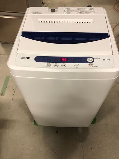 YAMADA 5.0kg洗濯機 YWM-T50A1 通電確認済み ステンレス槽 スピードコース 風乾燥機能 やさしく脱水 しわケア 2018年製