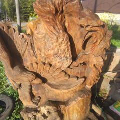 木彫り(鷹、大黒さん)