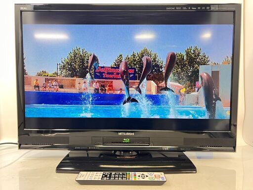 BD内蔵32型液晶テレビ 三菱 REAL LCD-32BHR500 リモコン付き 訳アリ 2011年製  / AJ-0470-TV