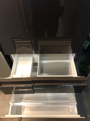 Panasonic 6ドア冷蔵庫 フレンチドア ガラストップ 450L