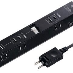【美品】サンワサプライ 電源タップ 9個口・2P・2m ACアダ...