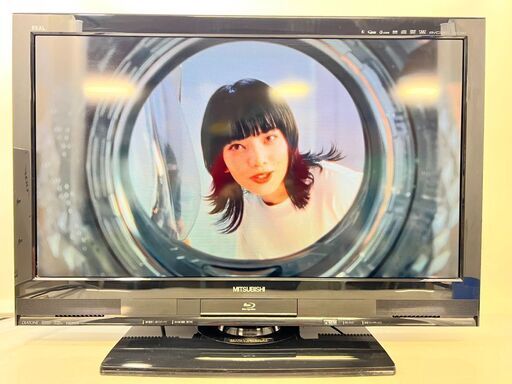 BD内蔵32型液晶テレビ 三菱 REAL LCD-32BHR400 リモコンなし 訳アリ 2011年製 / AJ-0471-TV
