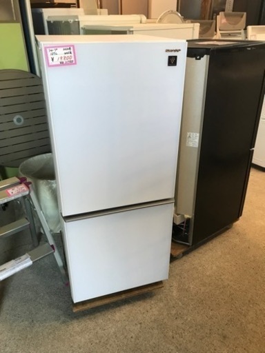 SHARP   2ドア冷蔵庫   2020年製  137L  ガラストップ扉