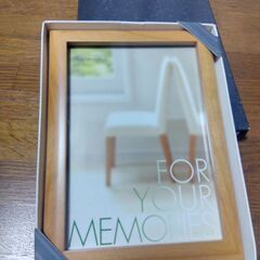無料！新品・未使用！木目の写真立て☆