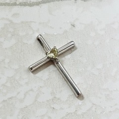 K18WG 18金 ハートシェイプカット ダイヤモンド 0.19ct 