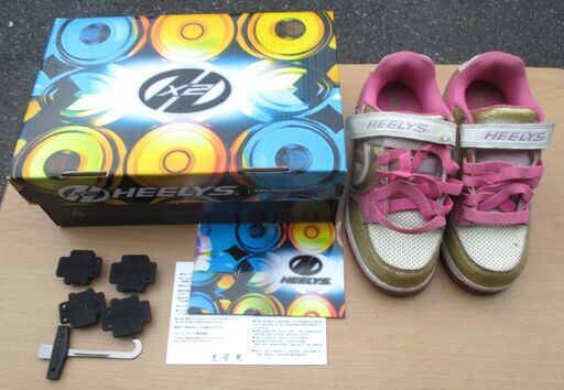 ☆ヒーリーズ HEELYS PLUS X2 ローラーシューズ 22.0cm ライトピンク/ホワイト◆歩く、走る、滑る！ヒール部分に小型のウィール