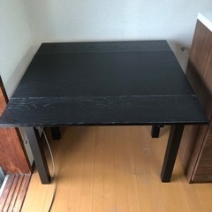 伸縮テーブル　IKEA 椅子付きの画像