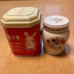 お菓子の空き缶　うさぎ　ミッキーミニー