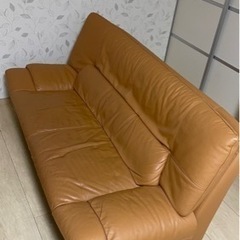 【4月中受取、１階から搬出】ソファー3人掛け　175cm  革製