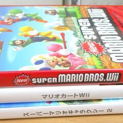 ☆Wii/MARIO KART Wii マリオカート New SUPER MARIO BROS. Wii ニュー・スーパーマリオブラザーズ スーパーマリオギャラクシー2 SUPER MARIO GALAXY2◆3枚セットの画像