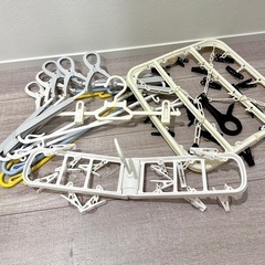 【美品】洗濯物ハンガー&角ハンガー 8点セット