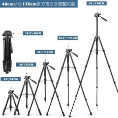 ✨新品未使用✨カメラ三脚 スマホ三脚360°回転可能 軽量 収納袋付(黒)の画像