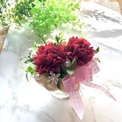 🌸つまみ細工🌸カーネーションアレンジ✨母の日のプレゼントにも😊
