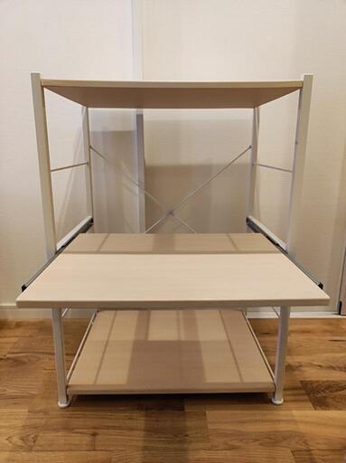 キッチンラック 幅60cm スライド式★炊飯器や電子レンジ置きに！