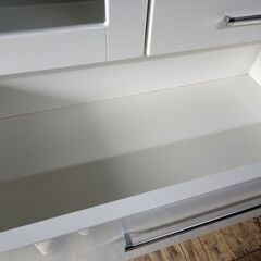 ■マルミツ■キャビネット ホワイト 白 家具 リビング 収納 扉付き 幅893×奥行418×高さ876㎜の画像