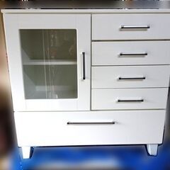 ■マルミツ■キャビネット ホワイト 白 家具 リビング 収納 扉...