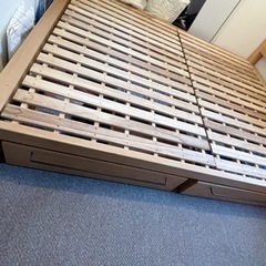 無印クイーンサイズベッドフレーム＆ベッド下収納