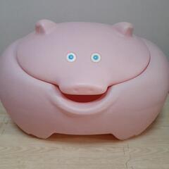 [やり取り中]ぶたさんおもちゃ入れ　リトルタイクス
