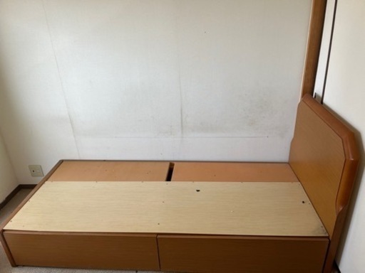 ニトリ　シングルベッド　引出し&25cm厚みマットレス