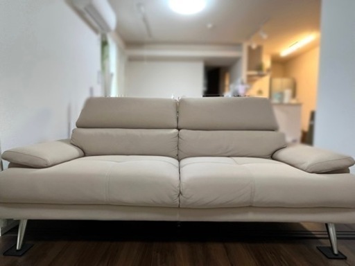 【お譲り先決まりました】ソファ　3〜4人がけ　合皮