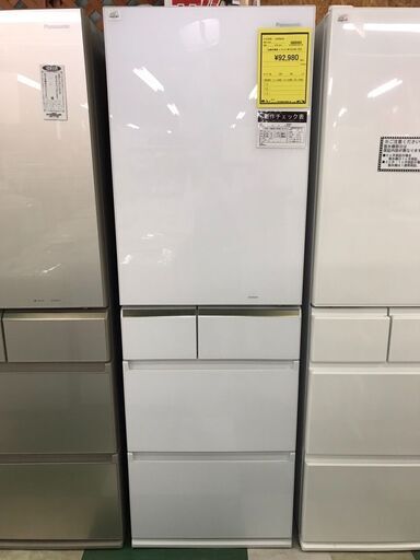 パナソニック　冷蔵庫　NR-E414GV　2019年製　5ドア　大容量　ファミリータイプ　白物家電　貝塚市　二色浜