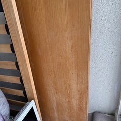 差し上げます！タモ材 無印良品 ベッド シングル ヘッドレストと脚あり ２台 傷劣化ありの画像