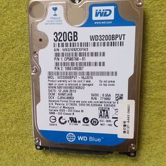 ノートパソコン用　2.5インチ　SATAハードディスクです