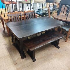 イケア エーケダーレン 伸長式木製ダイニングテーブル チェア6脚セット