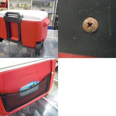 Coleman 47L クーラーボックス 6149 パーティースタッカーホイール 50QT レッド アウトドア キャンプ コールマン ☆ 札幌市 北区 屯田 の画像