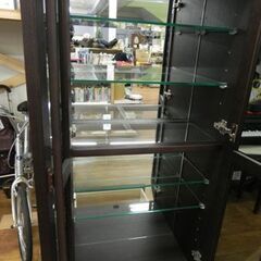 モリタインテリア コレクションボード 幅59×奥行35×高さ168㎝ ダークブラウン 照明付き キュリオケース 飾り棚 キャビネット ショーケース 札幌 厚別店 モリタインテリア コレクションボード 幅59×奥行35×高さ168
