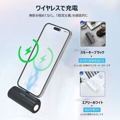 【新品・未使用】コンパクトモバイルバッテリー 4800mAh（ブ...