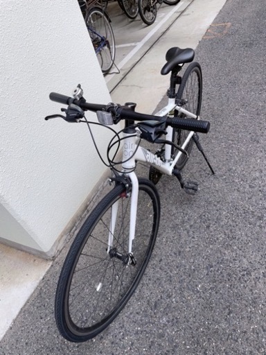 【購入済み】クロスバイク ホワイトSAKAMOTO air-on 2