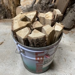 薪　広葉樹　ペール缶一杯分　キャンプ場への道中にいかがですか？