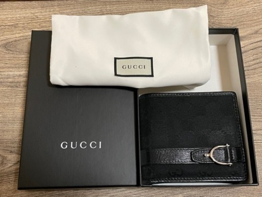 [美品/元箱&保存袋付き] GUCCI グッチ 2つ折り財布/シリアル写真記載