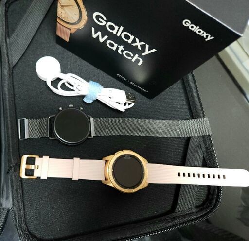 スマートウォッチ● Samsung Galaxy watch サムスンギャラクシーウォッチ + FOSSIL スマートウォッチ SKAGEN (グレー) [SKT5105]