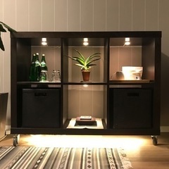 【最終価格1,000円！】照明付きオープンラックでお部屋のグレー...